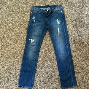 Rock and Republic skinny ripped jeans with rind stone, size 12